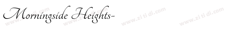 Morningside Heights字体转换